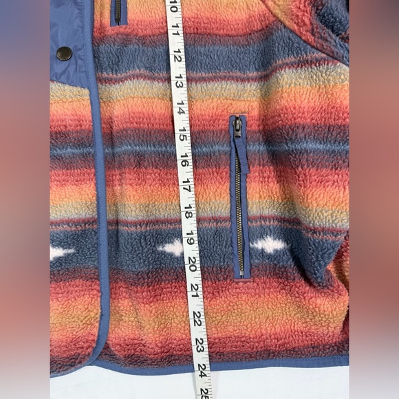AMERICAN EAGLE Womens Southwestern Fleece Snap Front Jacket S Cozy Boho Western - Picture 12 of 15